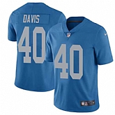 Nike Detroit Lions #40 Jarrad Davis Blue Throwback NFL Vapor Untouchable Limited Jersey,baseball caps,new era cap wholesale,wholesale hats